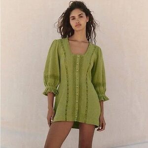 Free People Green Mini Dress